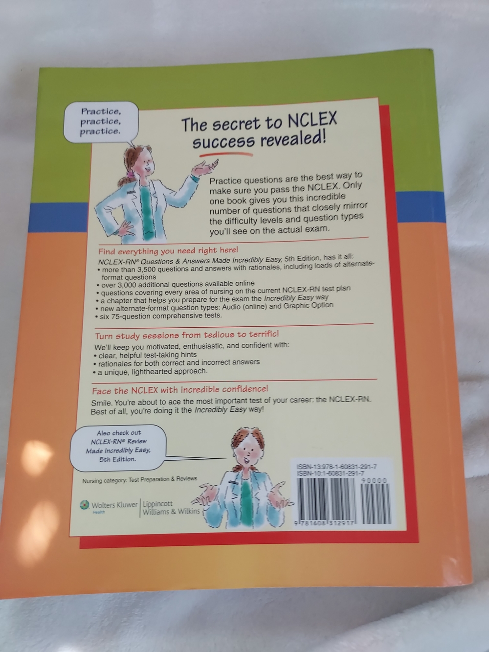 NCLEX-RN Questions & Answers Study Guide Book 5th Edition Lippincott Paperback - Picture 4 of 9